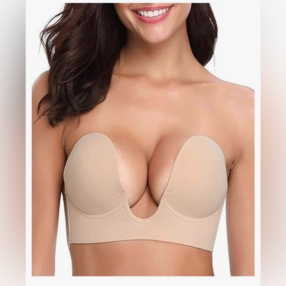 New size C women’s push up strapless sticky bra
